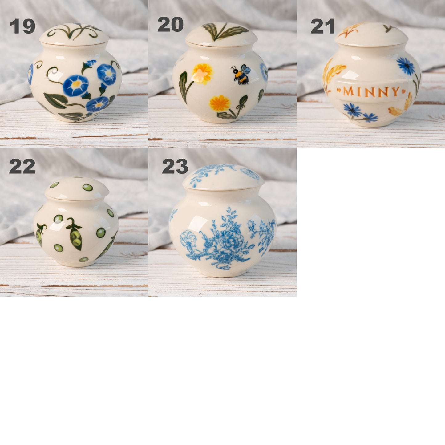 Custom Mini Keepsake Urn: 5 cu in Handmade Urn, Choose Your Design, Small Cremation Urn for Ashes, Hand-Painted Tiny Urn
