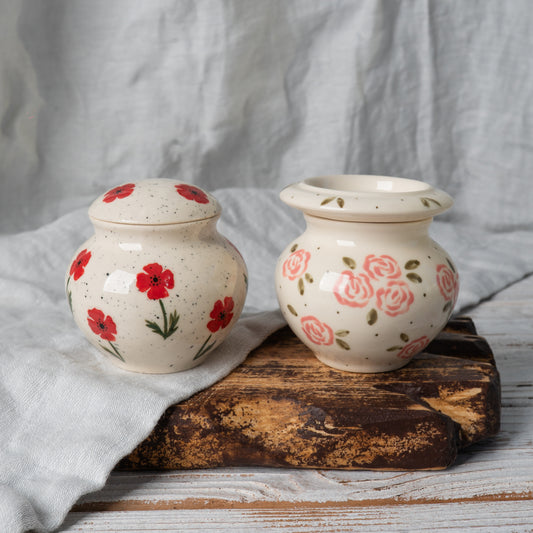 Custom Mini Keepsake Urn: 5 cu in Handmade Urn, Choose Your Design, Small Cremation Urn for Ashes, Hand-Painted Tiny Urn