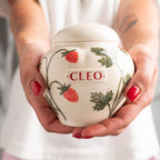 strawberry Pet Urn, Ceramic Urn for Ashes, Creamation Urn, Heart Urn for Pets, Dog Urn, Cat Urn