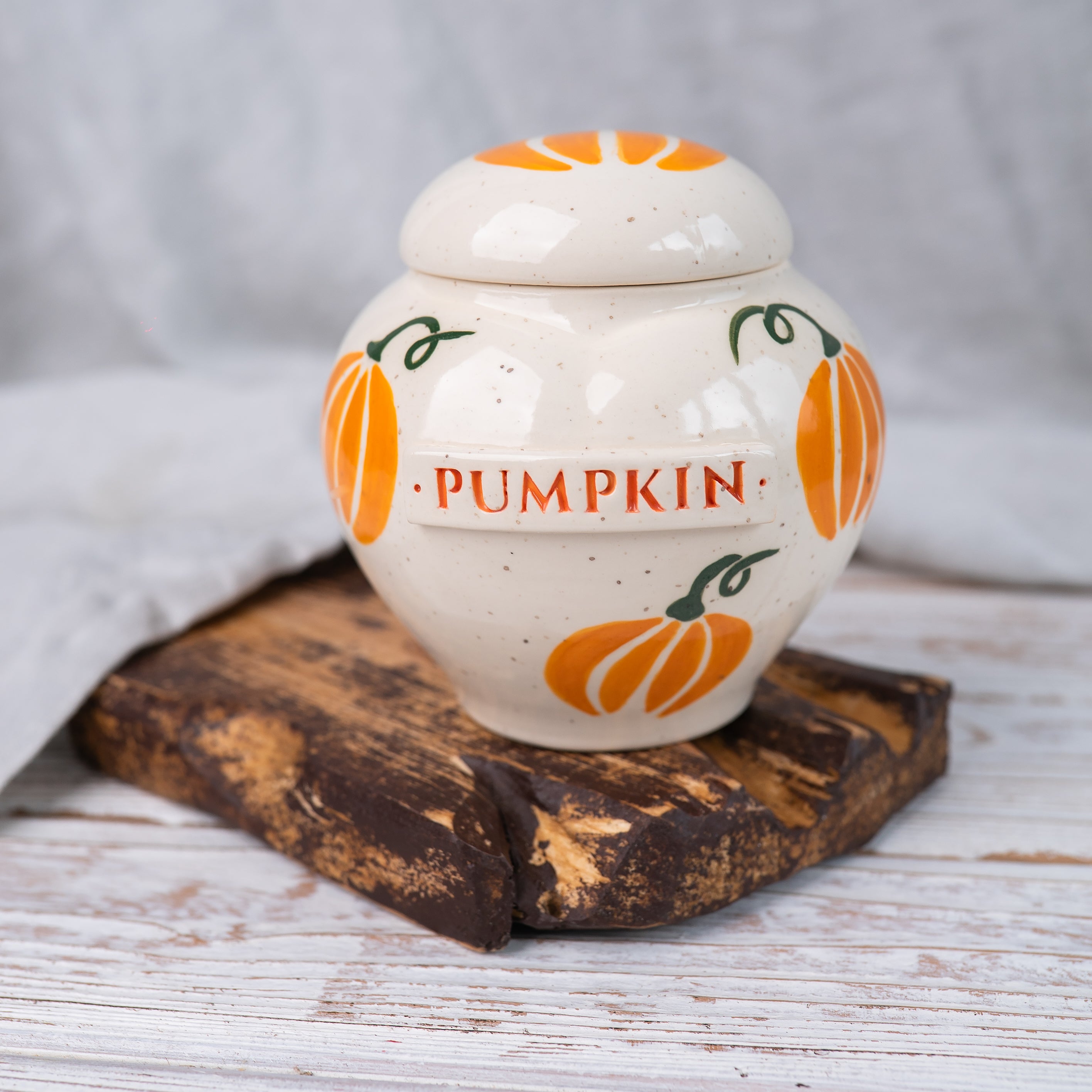 Pumpkin Tabby Cat Heart-Shaped Ceramic Urn: Custom Name Memorial Keepsake for Ginger Cats