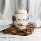 Lily Pet Urn, Ceramic Urn for Ashes, Creamation Urn, Heart Urn for Pets, Dog Urn, Cat Urn
