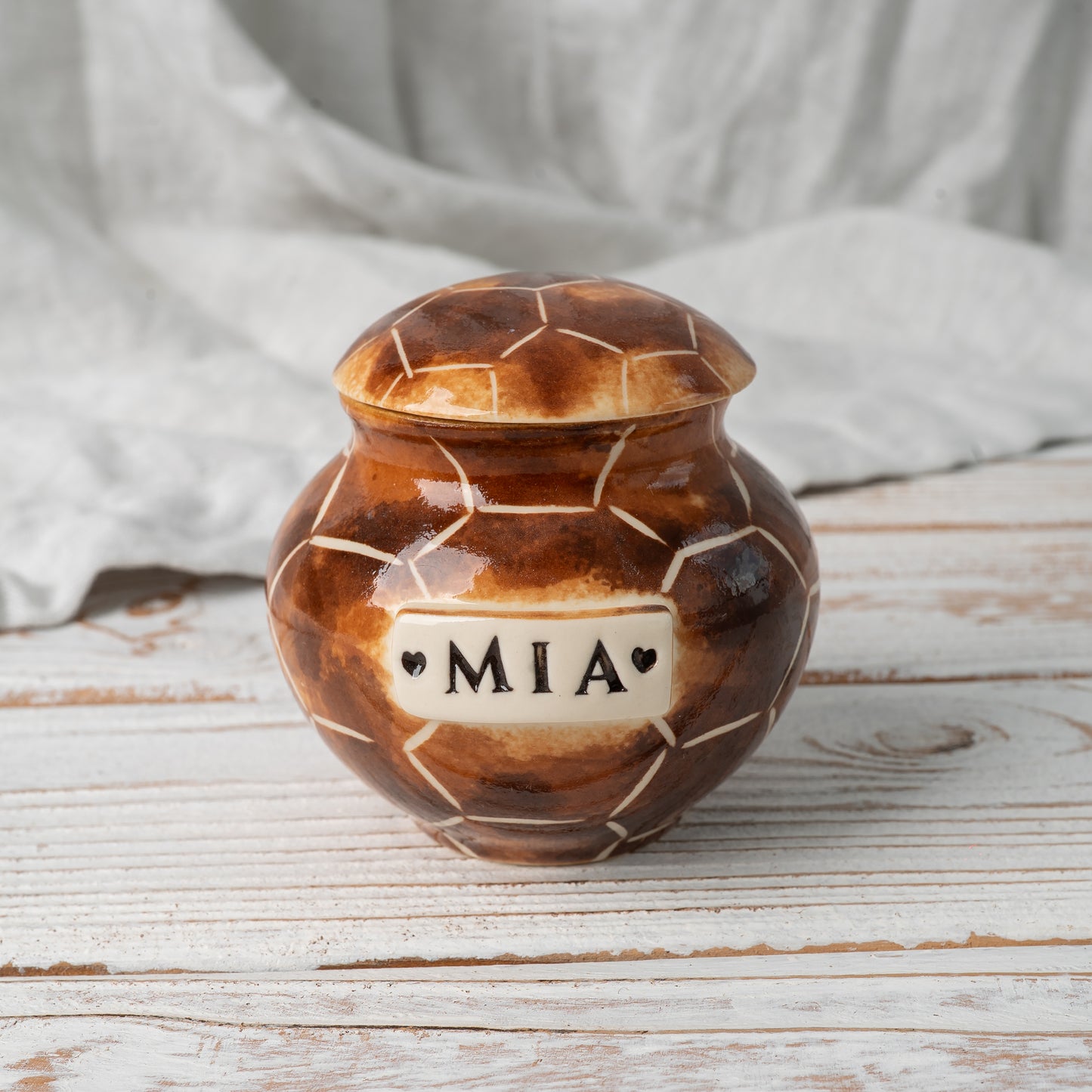 Personalized Turtle Urn for Ashes | Ceramic Pet Memorial | Handmade Tortoise Mini Small Medium Urn