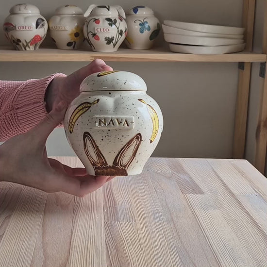 video banana rabbit urn
